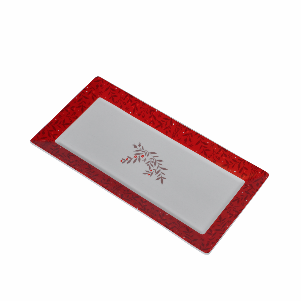 Mindy Brownes Interiors Christmas Platters- A Christmas Wish Platter Red-SHM012
